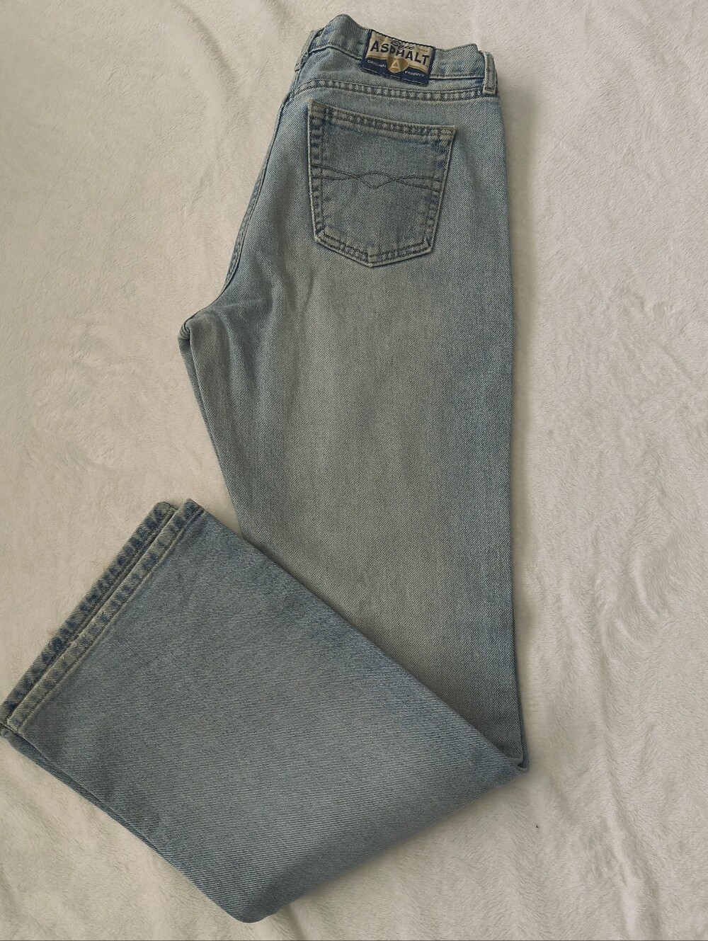 Y2K Blue Asphalt Light Wash Mid-Rise Bootcut Jeans Juniors 13 Wet Seal